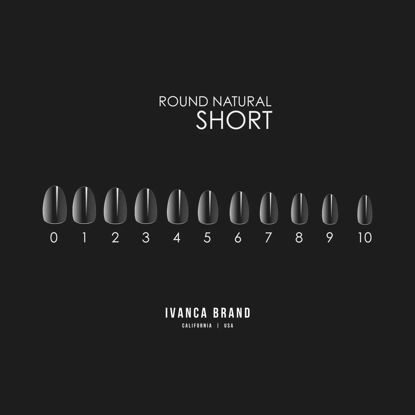 IVANCA Natural Round Short Tips - 550 pcs